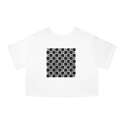 "Damaged Checkers" Cropped T-Shirt