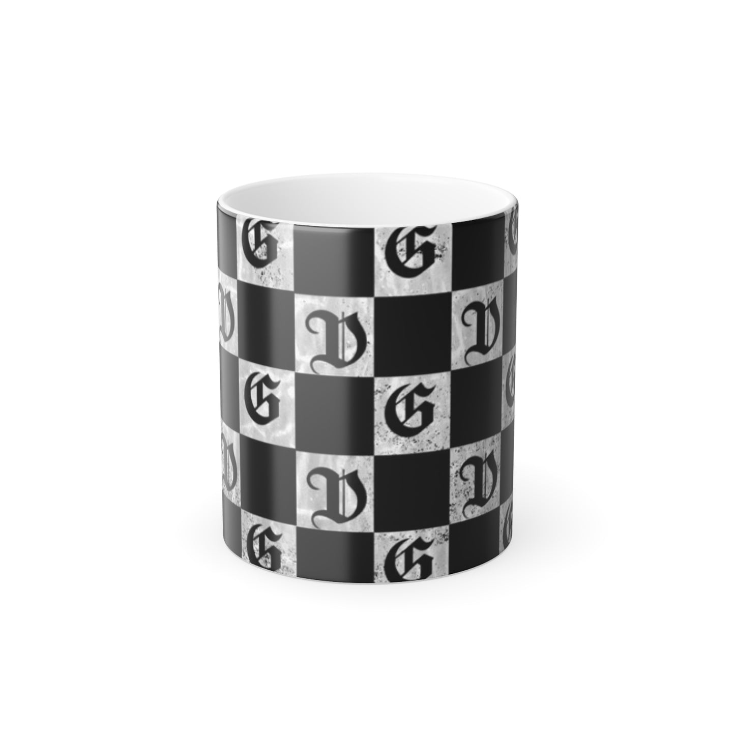 "Damnaged Checkers" Morphing Mug