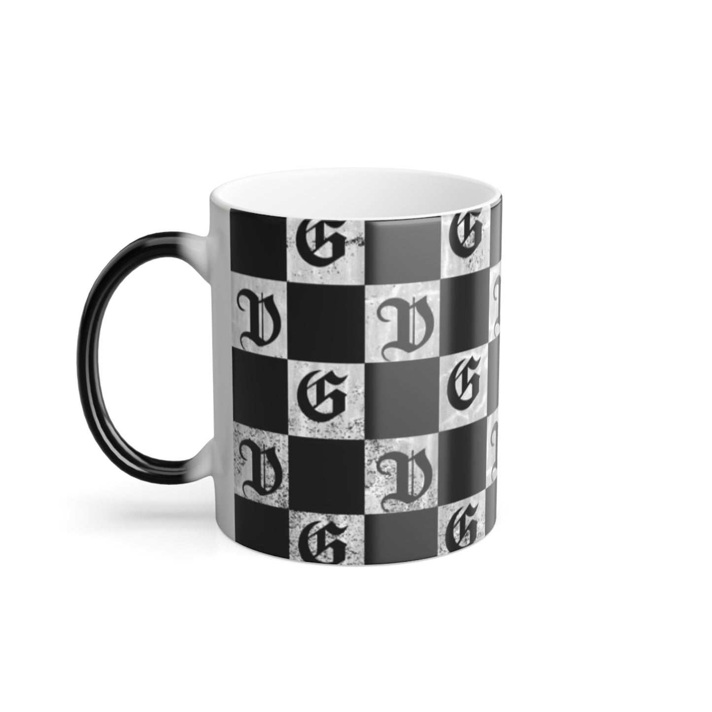 "Damnaged Checkers" Morphing Mug