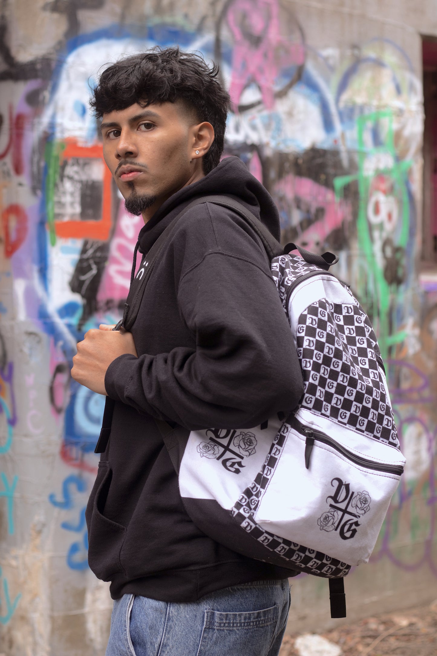 "Damnaged Checkers" Backpack