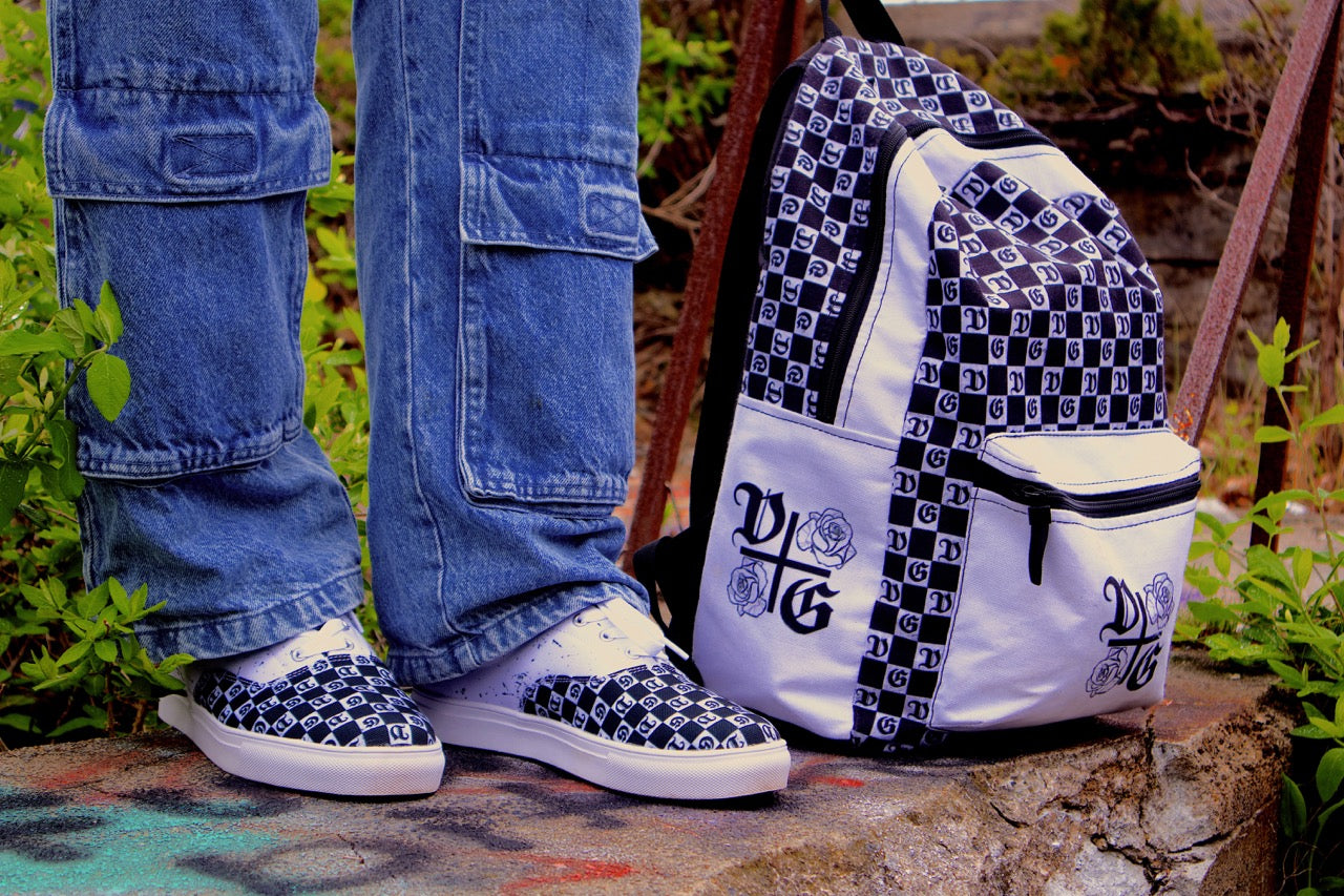 "Damnaged Checkers" Backpack