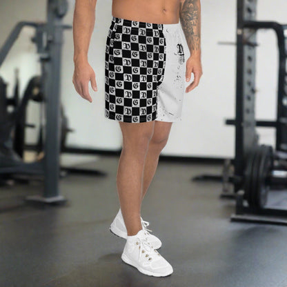 "Damnaged Checkers" Athletic Shorts